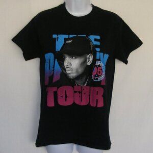 CHRIS BROWN Concert Tshirt, S, Black, Party Tour 2017, 2 sided, Photo